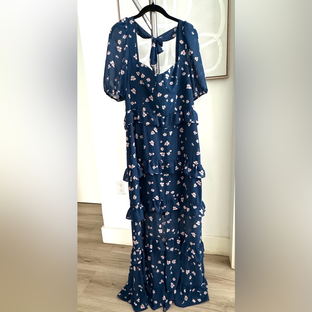 WAYF Navy blue floral dress XL
